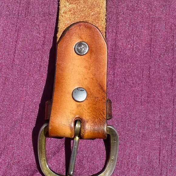 33-(VB&B) Vintage. Tooled Leather. Angler. Belt. Rare - Picture 10 of 16